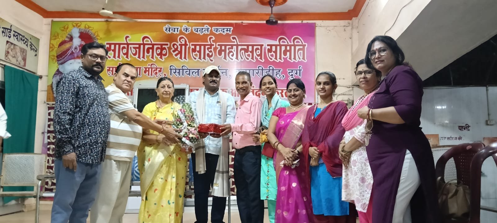 साई मंदिर समिति के अध्यक्ष एवं सचिव का गीतांजलि संगीत महाविद्यालय ने किया अभिनंदन
