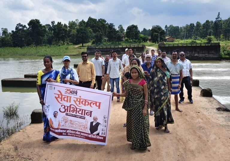 सेवा संकल्प अभियान में रानीझाप एनीकट बना स्वच्छता और जल संरक्षण का संदेश केंद्र