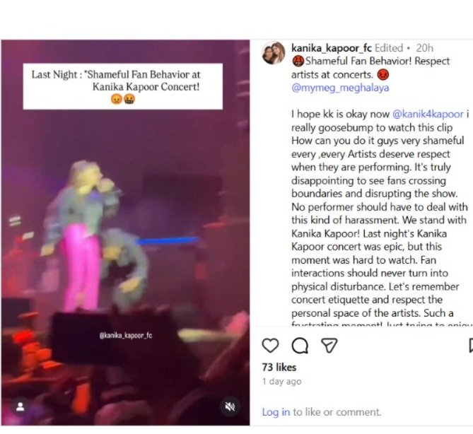फैन ने स्टेज पर चढ़कर कनिका कपूर से की बदतमीजी, लाइव शो से वीडियो वायरल