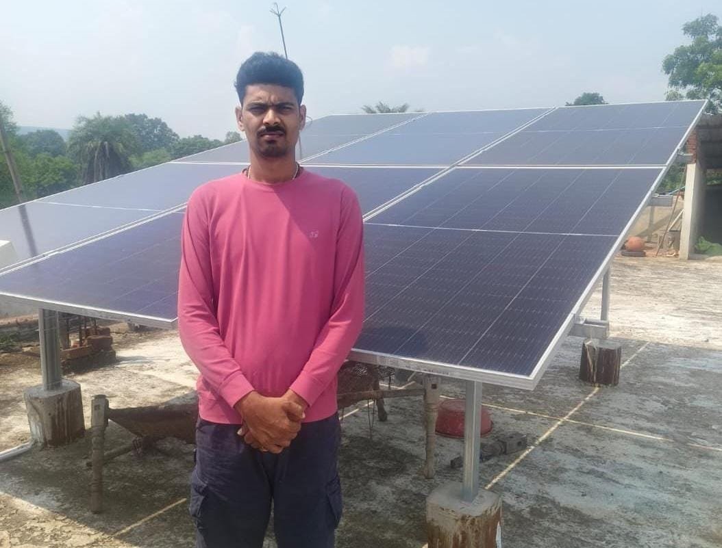 सौर ऊर्जा से रोशन हुआ किसान नेतराम का घर