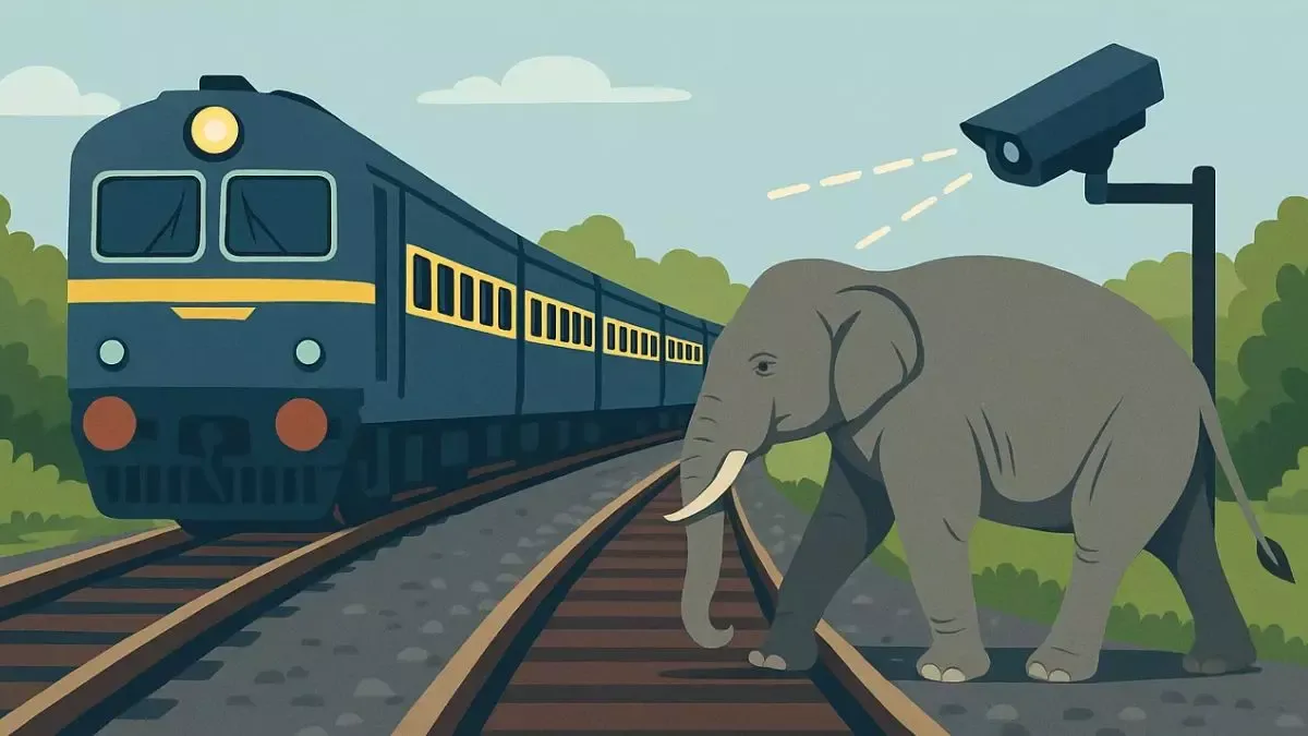वन्यजीवों की सुरक्षा के लिए रेलवे की नई पहल, एआई और ऑप्टिकल फाइबर तकनीक से बचेगी हाथियों की जान