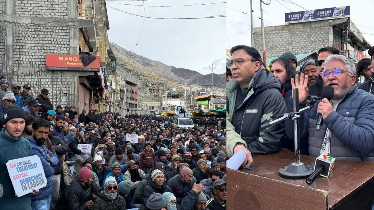 लद्दाख में पूर्ण बंद, हजारों लोग सड़कों पर उतरे, बोले- हम अपना अधिकार लेकर रहेंगे