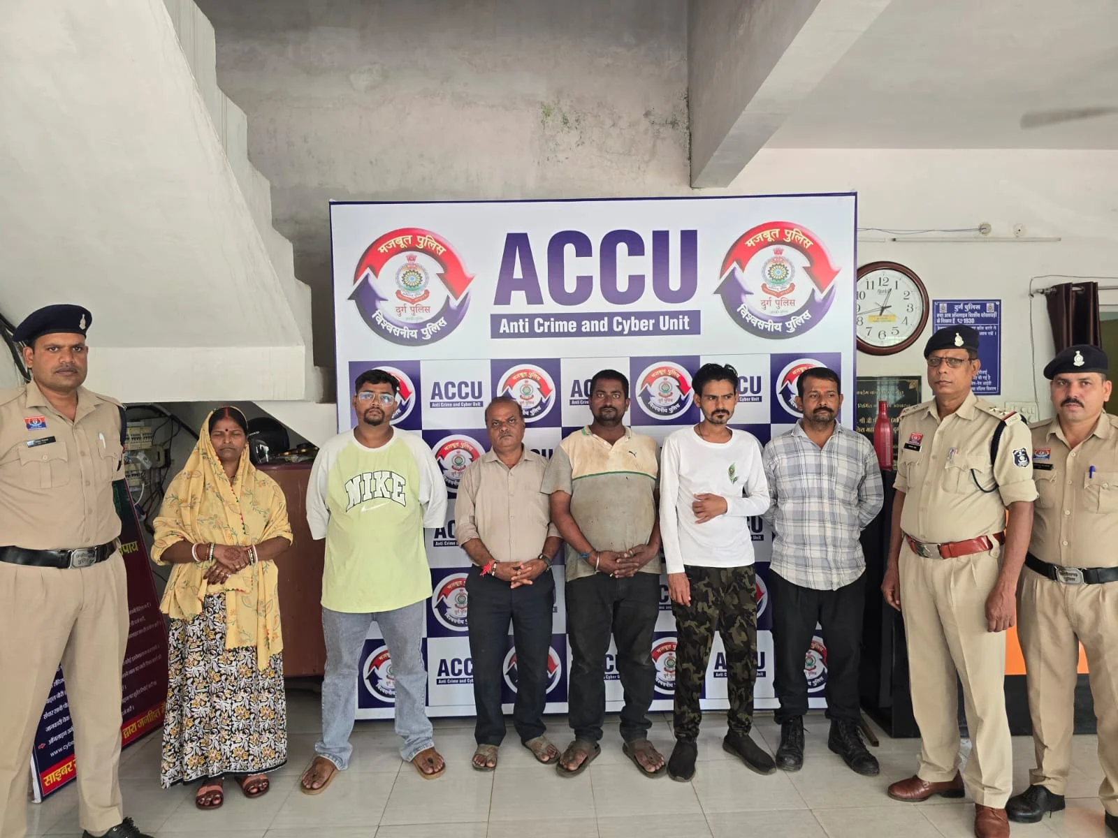 साइबर ठगी में इस्तेमाल म्यूल बैंक खातों पर दुर्ग पुलिस की कार्रवाई, छह खाताधारक गिरफ्तार