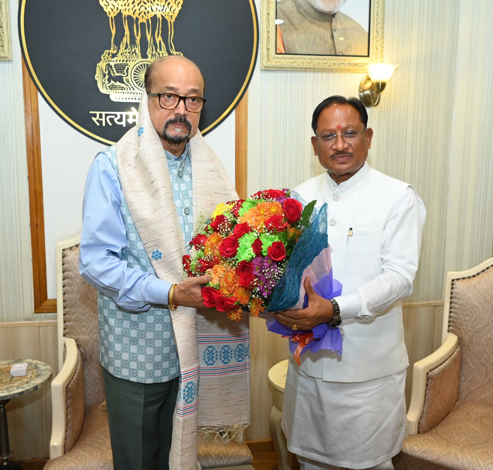 Chief Minister Shri Vishnu Deo Sai Extends Birthday Greetings to Governor Shri Ramen Deka