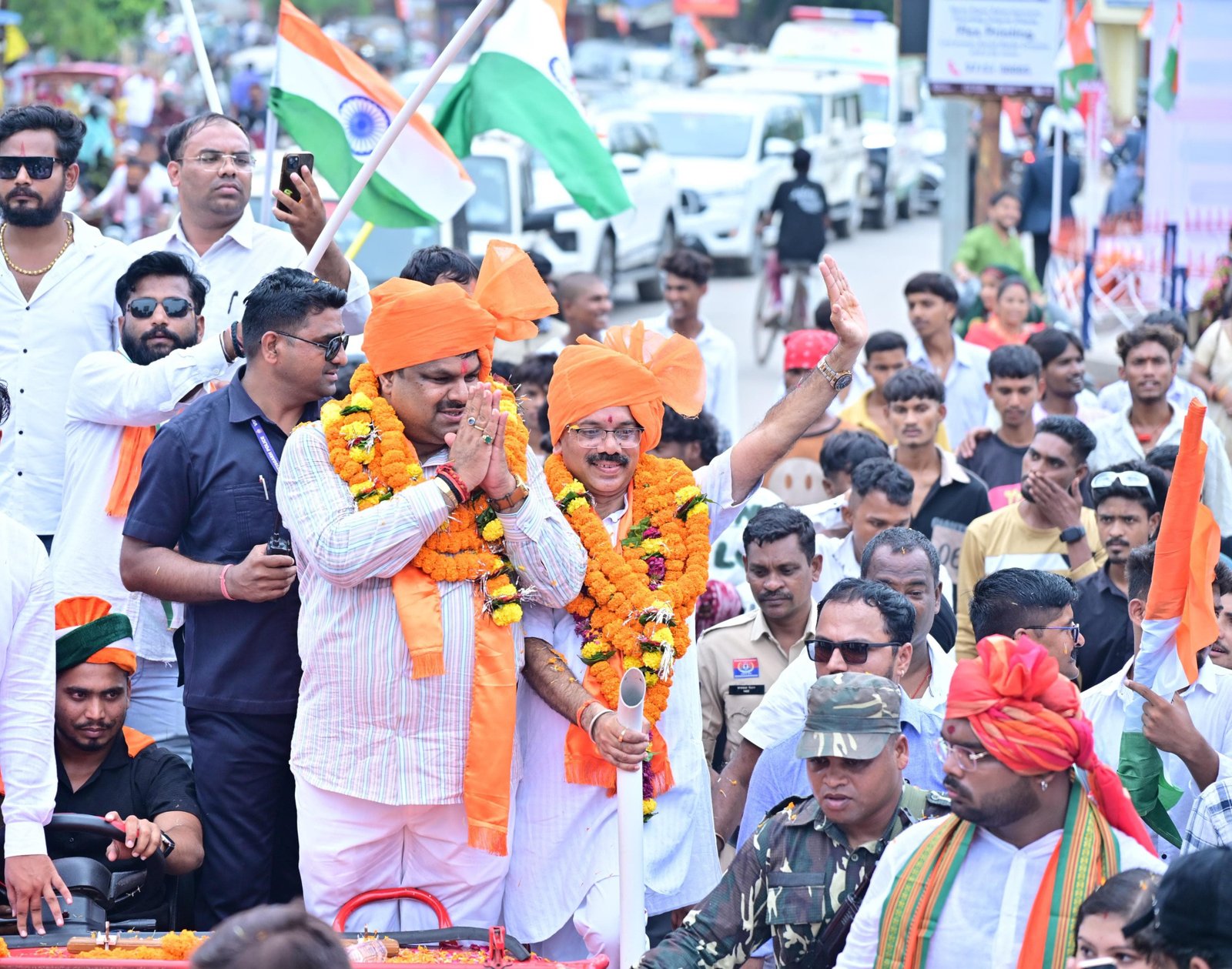 दुर्ग में निकली भव्य तिरंगा यात्रा देशभक्ति के रंग में रंगा पूरा शहर - गजेन्द्र यादव